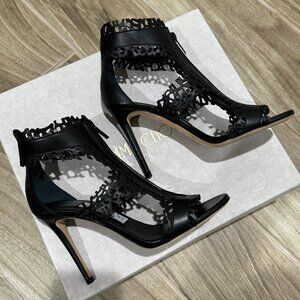 6 Jimmy Choo Black Cutout Heels